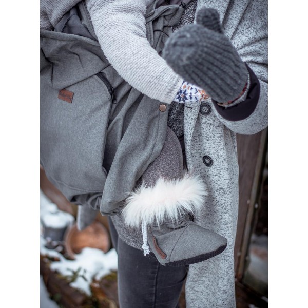 Gefütterte Säuglingsschühchen Happy Feet Softshell Grey von 8 zu 18 Monaten