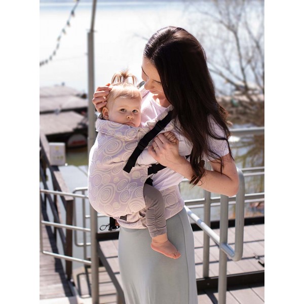 Multi Grow Carrier: Violet Pearl Waves,, 100% cotton, jacquard