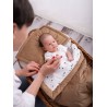 Doppelseitige Steppdecke Caramel Teddy In Clouds, Minky / baumwolle, 100x70 cm