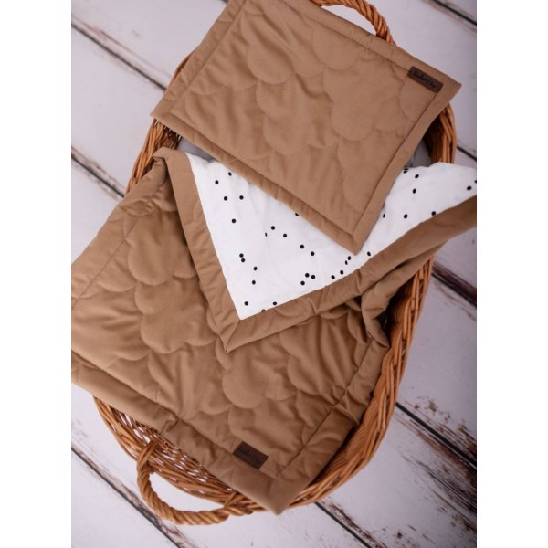 Caramel Teddy In Clouds flat baby pillow, 26 x 36 cm
