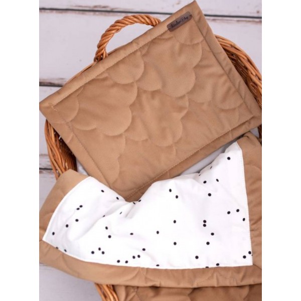 Caramel Teddy In Clouds flat baby pillow, 26 x 36 cm