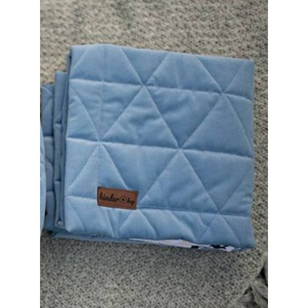 Doppelseitige Steppdecke Triangles Jeans, Minky / baumwolle, 50 x 70 cm