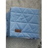 Triangles Jeans double-sided quilt, Minky/cotton, 50 x 70 cm