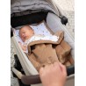 Doppelseitige Steppdecke Caramel Teddy In Clouds, Minky / baumwolle, 50 x 70 cm