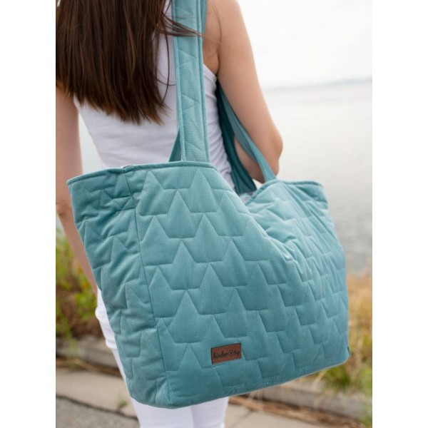 Torba Shopper Leaves Ocean Green