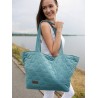 Torba Shopper Leaves Ocean Green