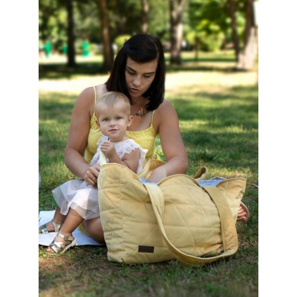 Tasche Shopper Triangles Mustard