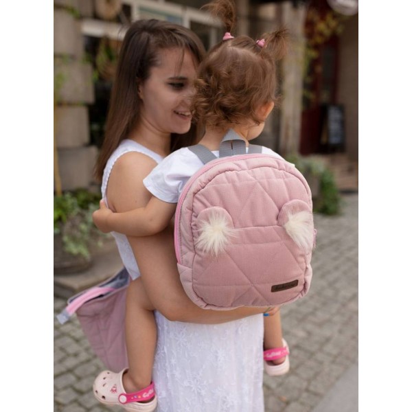 Plecak dziecięcy Travel Bear (Mini) Triangles Pink