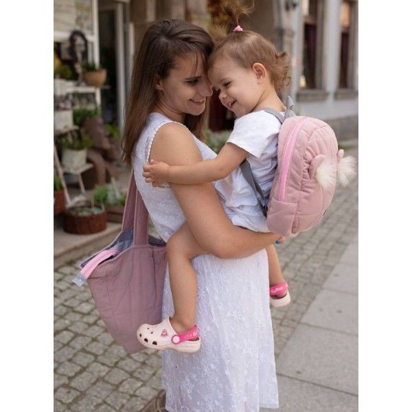 Kinderrucksack Travel Bear (Mini) Triangles Pink