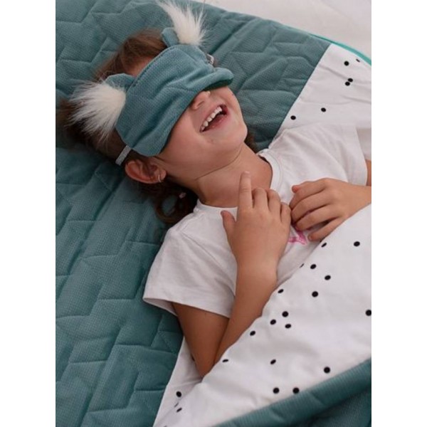 Dreamy Bear (Mini) eye mask/sleeping mask Leaves Ocean Green