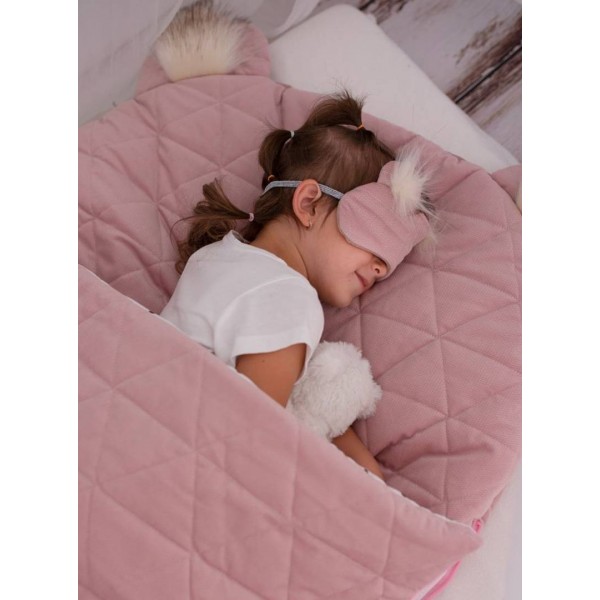 Opaska na oczy/do spania Dreamy Bear (Mini) Triangles Pink