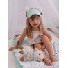 Augenbinde/zum Schlafen Dreamy Bear (Mini) Triangles Aquamarine