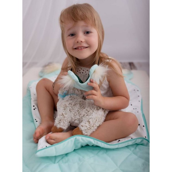 Augenbinde/zum Schlafen Dreamy Bear (Mini) Triangles Aquamarine