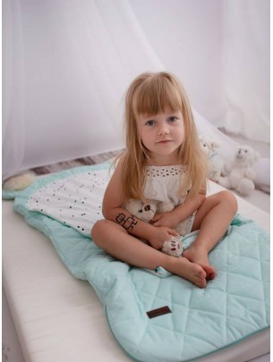 Dream Catcher (Light) sleeping bag Triangles Aquamarine - 120x60 cm