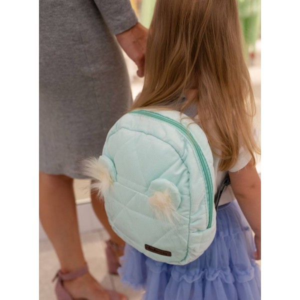 Kinderrucksack Travel Bear (Mini)  Triangles Aquamarine