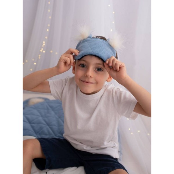Augenbinde/zum Schlafen Dreamy Bear (Mini) Triangles Jeans