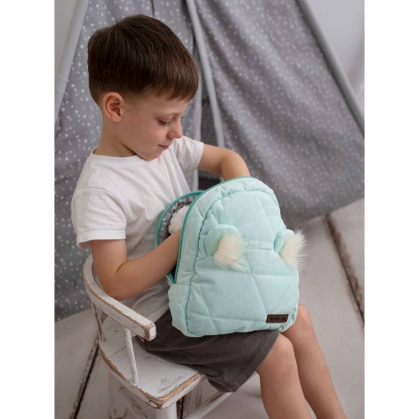 Kinderrucksack Travel Bear (Mini)  Triangles Aquamarine