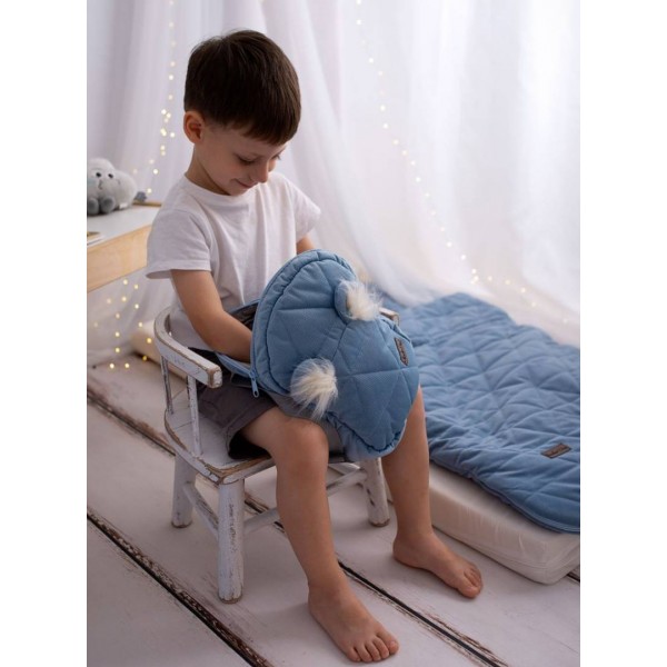 Kinderrucksack Travel Bear (Mini) Triangles Jeans