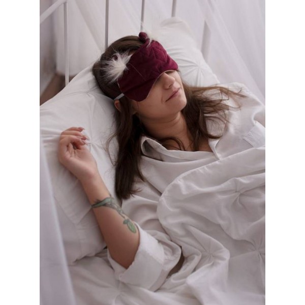 Augenbinde/zum Schlafen Dreamy Bear Stars Maroon