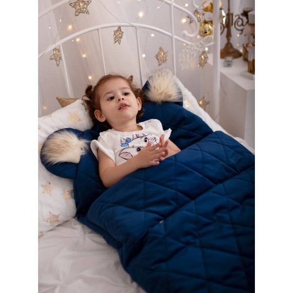Śpiworek Dream Catcher Big Diamonds Deep Blue - 120x60 cm