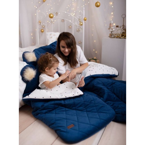 Śpiworek Dream Catcher Big Diamonds Deep Blue - 120x60 cm