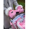 Handschuhe zum Kinderwagen Muff&Go Hearts Strawberry