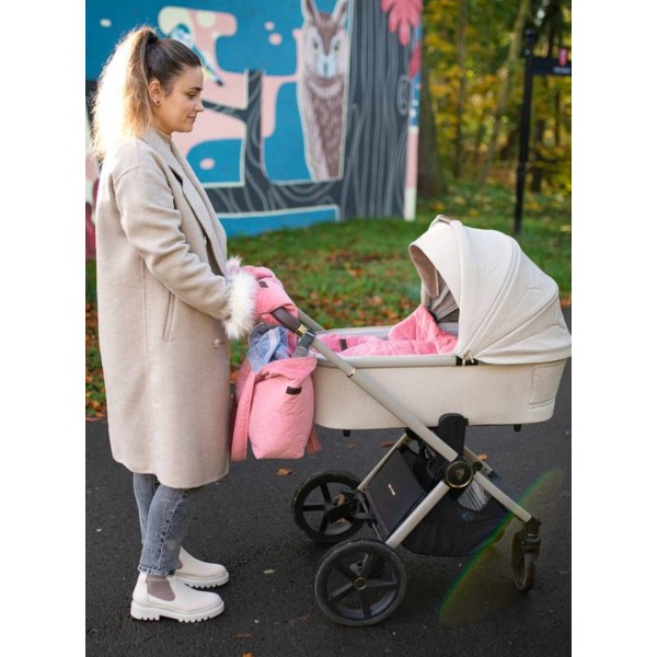 Rękawice do wózka Muff&Go Hearts Strawberry