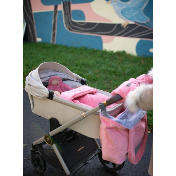 Handschuhe zum Kinderwagen Muff&Go Hearts Strawberry