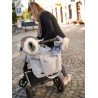 Rękawice do wózka Muff&Go Triangles Light Grey