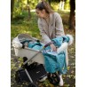 Handschuhe zum Kinderwagen Muff&Go Leaves Ocean Green