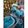 Handschuhe zum Kinderwagen Muff&Go Leaves Ocean Green
