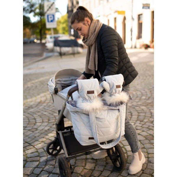 Torba Shopper Triangles Light Grey