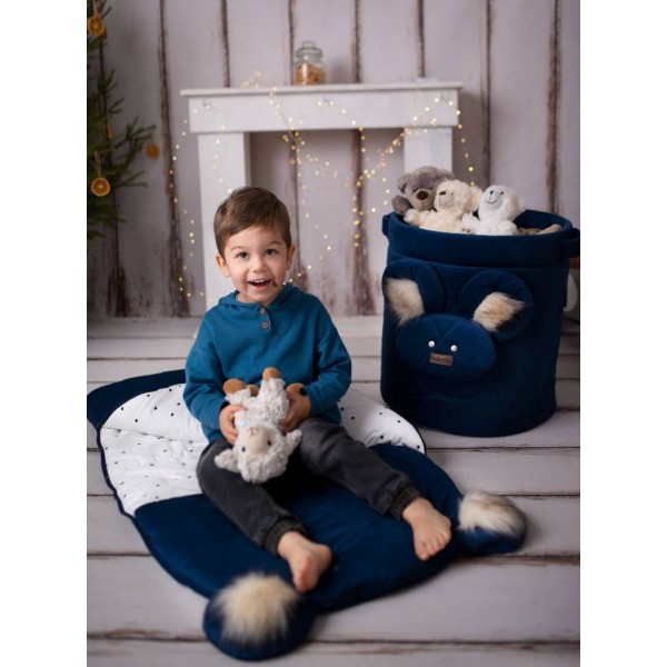 Kosz na zabawki Teddy Big Diamonds Deep Blue