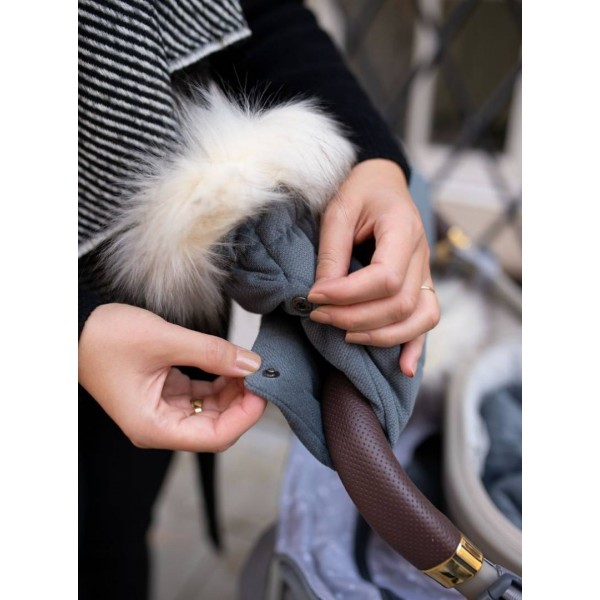 Handschuhe zum Kinderwagen Muff&Go Graphite Diamonds