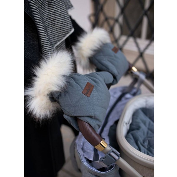 Handschuhe zum Kinderwagen Muff&Go Graphite Diamonds