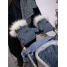 Handschuhe zum Kinderwagen Muff&Go Graphite Diamonds