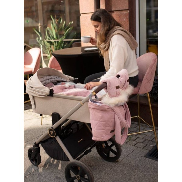 Rękawice do wózka Muff&Go Triangles Pink