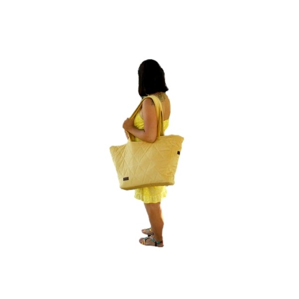 Torba Shopper Triangles Mustard