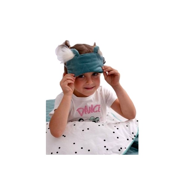 Dreamy Bear (Mini) eye mask/sleeping mask Leaves Ocean Green