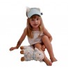 Augenbinde/zum Schlafen Dreamy Bear (Mini) Triangles Aquamarine