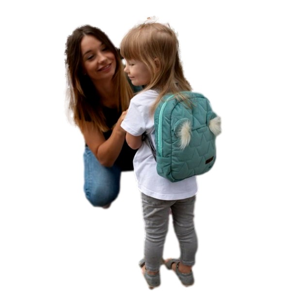 Kinderrucksack Travel Bear (Mini) Leaves Ocean Green