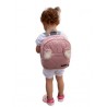 Triangles Pink Travel Bear (Mini) Children's Backpack
