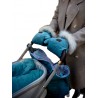 Handschuhe zum Kinderwagen Muff&Go Leaves Ocean Green