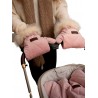 Rękawice do wózka Muff&Go Triangles Pink