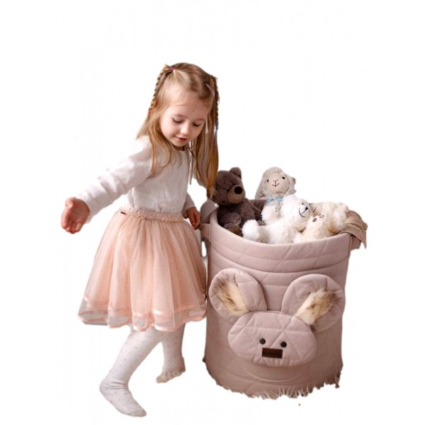 Teddy Toy basket  Triangles Vanilla Cream