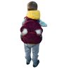 Stars Maroon Travel Bear Children's Backpack