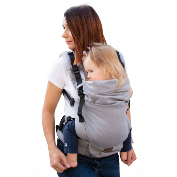 Multi Grow Carrier: Little Herringbone Grey, 100% cotton, jacquard