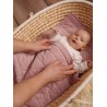 Triangles Pink double-sided quilt, Minky/cotton, 100x70 cm