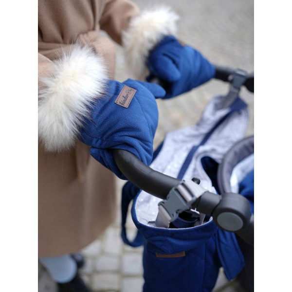 Rękawice do wózka Muff&Go Big Diamonds Deep Blue