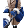Muff&Go Stroller Mittens Big Diamonds Deep Blue